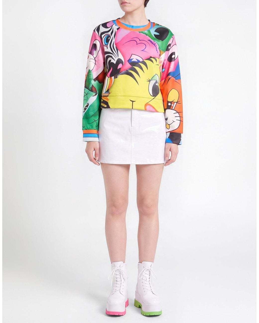 Moschino Multicolor Sweatshirt Polyester, Cotton