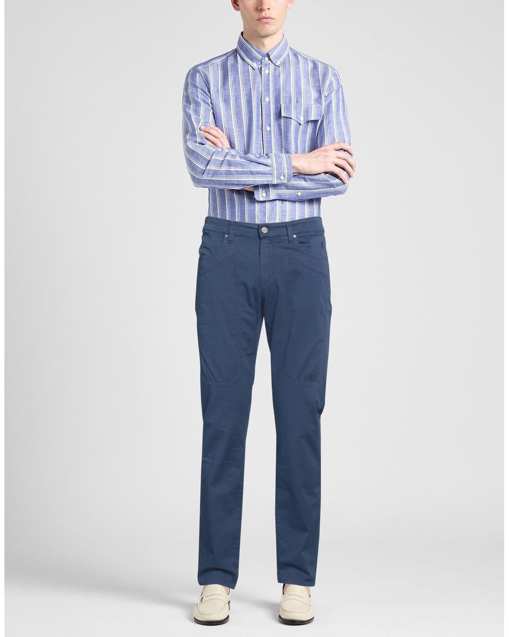 Jeckerson Blue Trouser for men