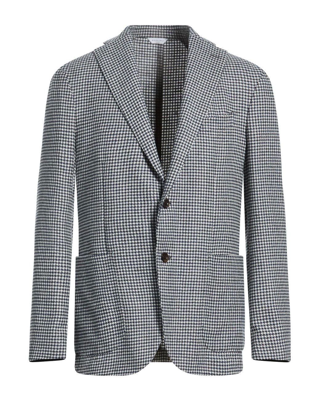 Boglioli Gray Blazer Wool, Polyester, Polyamide for men