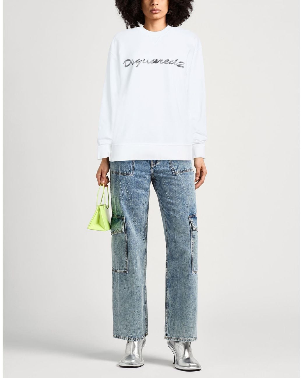 DSquared² White Sweatshirt Cotton