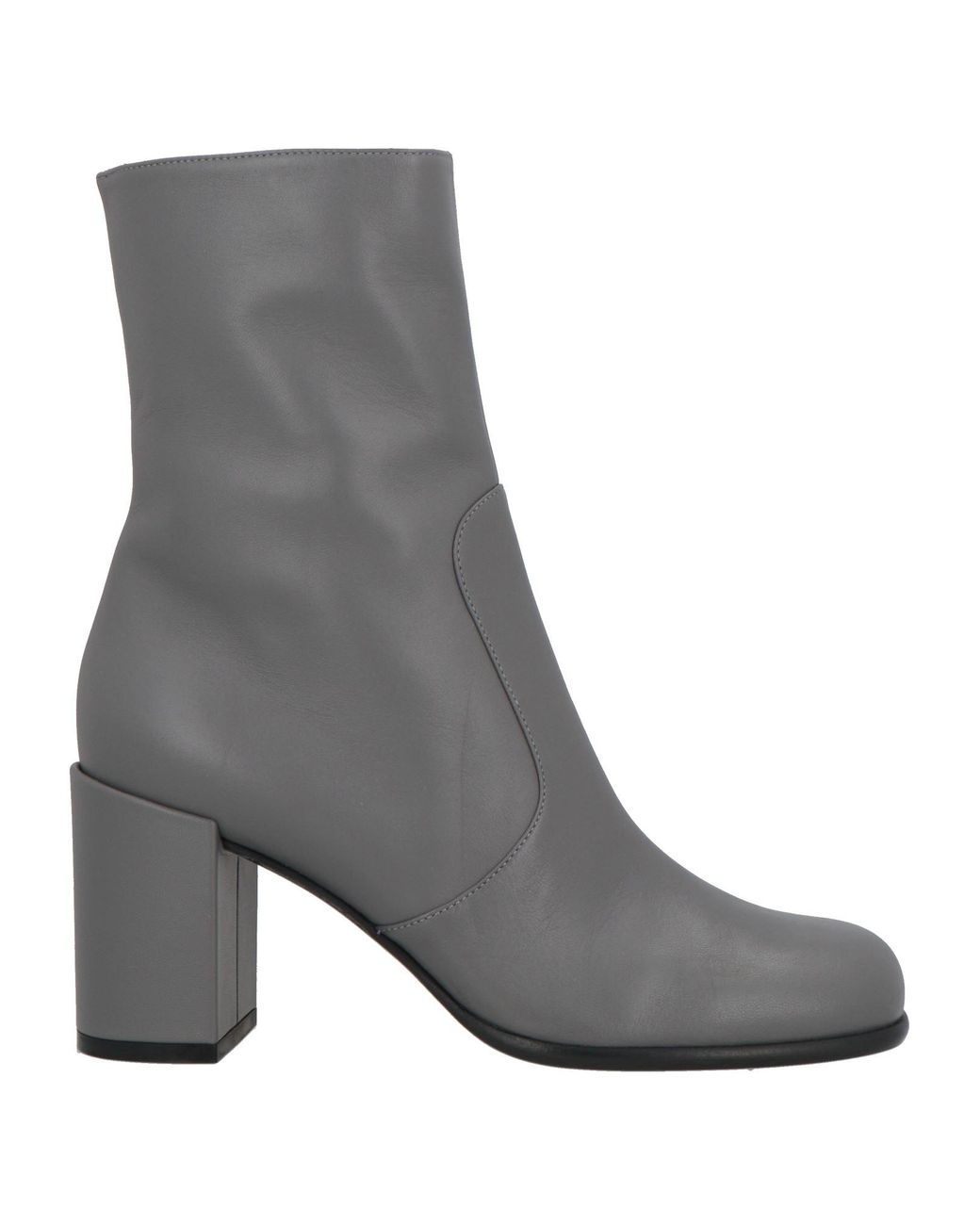 Sergio Rossi Gray Ankle Boots Leather
