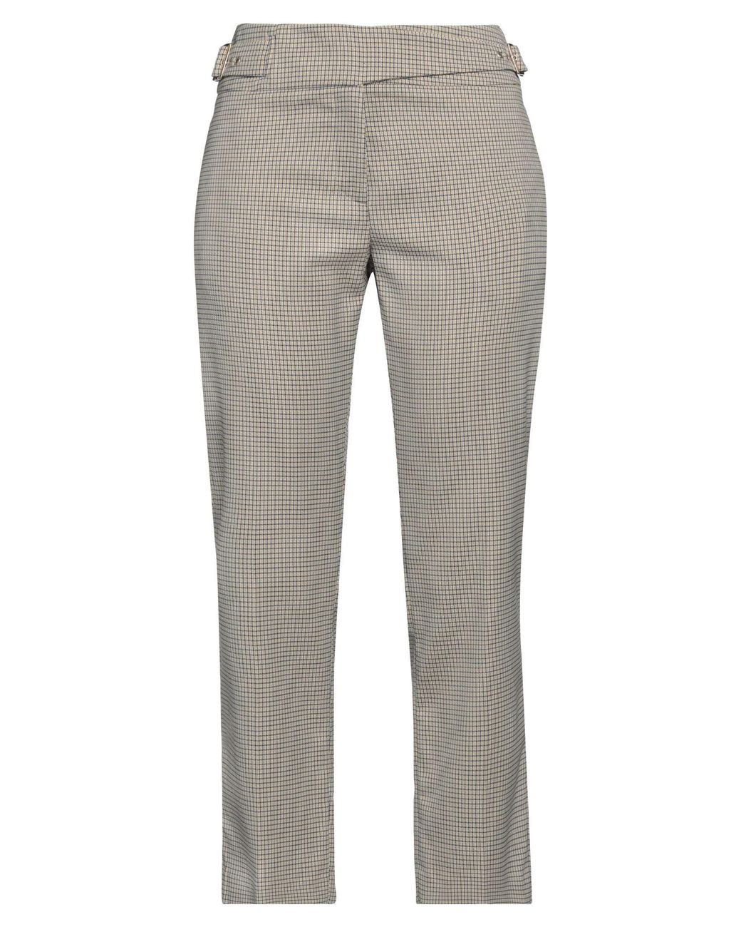 L'Autre Chose Gray Pants Polyester, Wool, Elastane