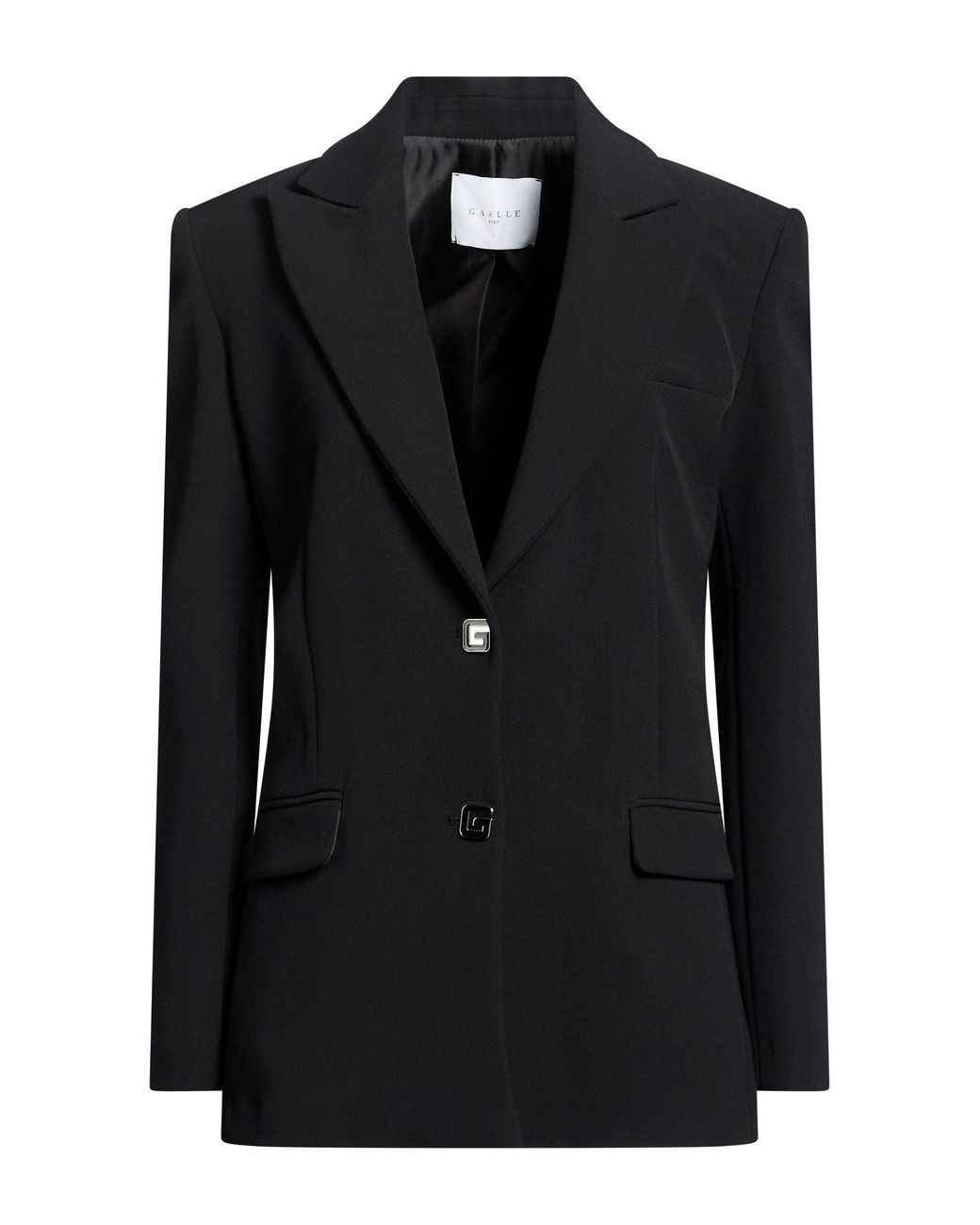 Gaelle Paris Black Blazer Polyester, Elastane