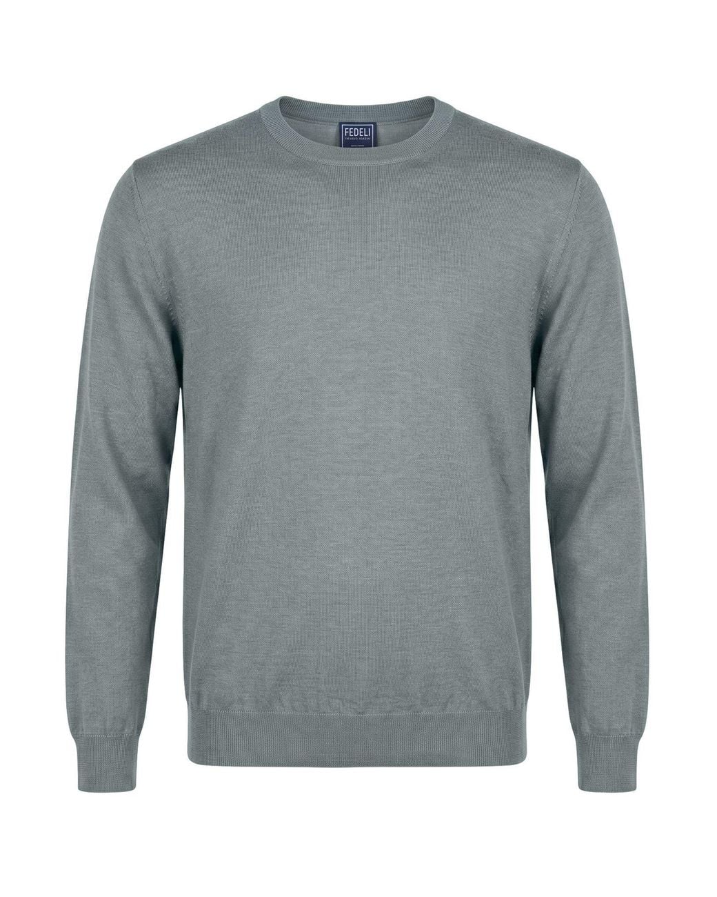 Fedeli Gray Deep Sweater Cashmere, Silk for men