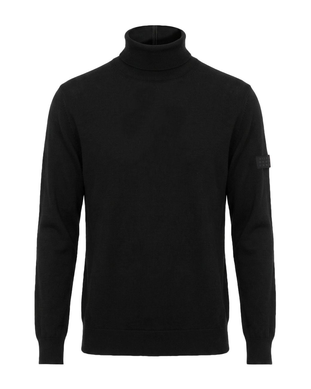 MM6 by Maison Margiela Black Turtleneck Acrylic, Virgin Wool for men