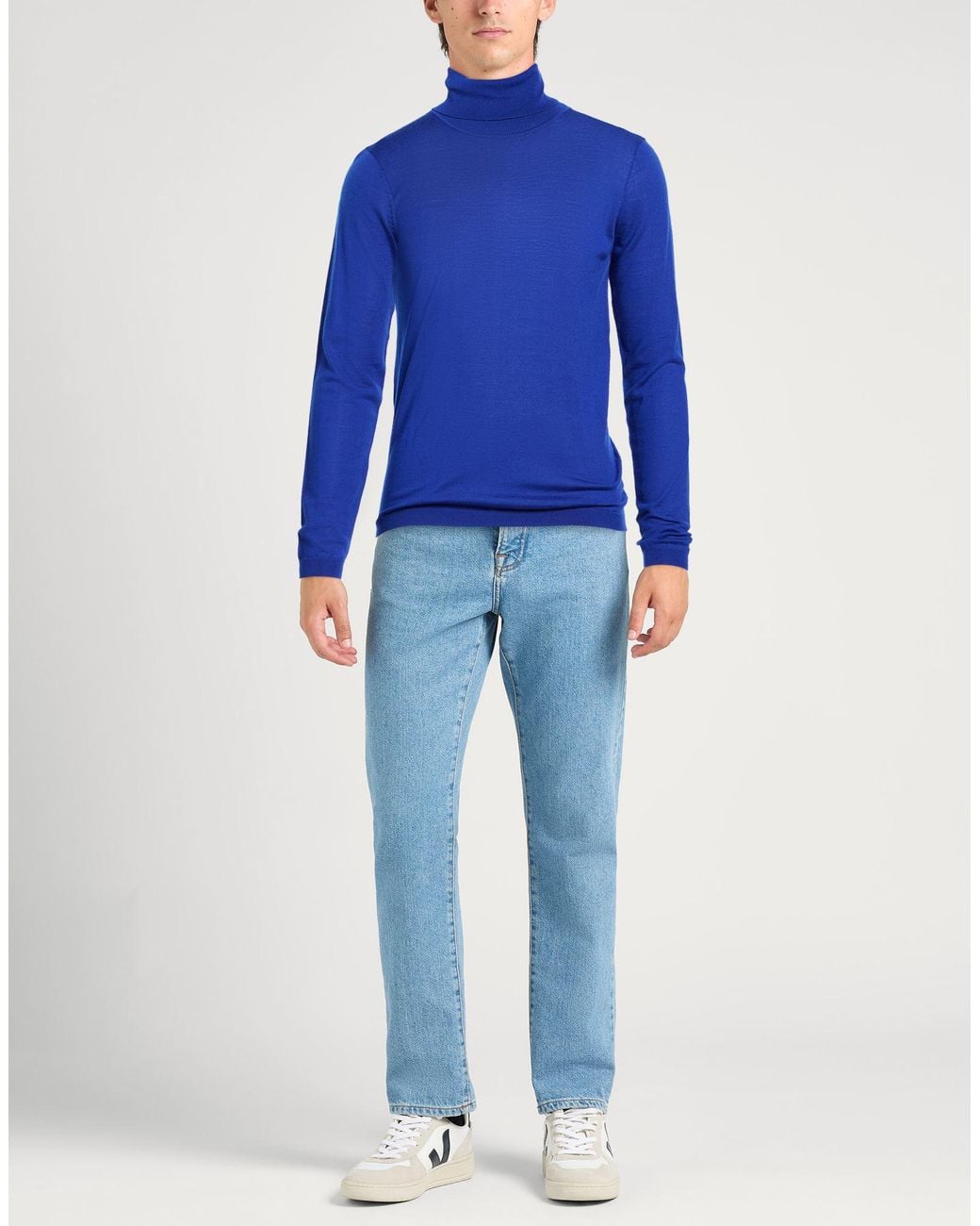 Daniele Alessandrini Blue Turtleneck for men