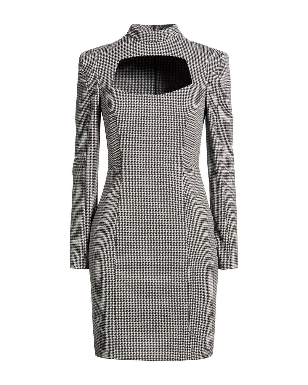 Cristinaeffe Gray Mini Dress Polyester, Polyamide, Elastane