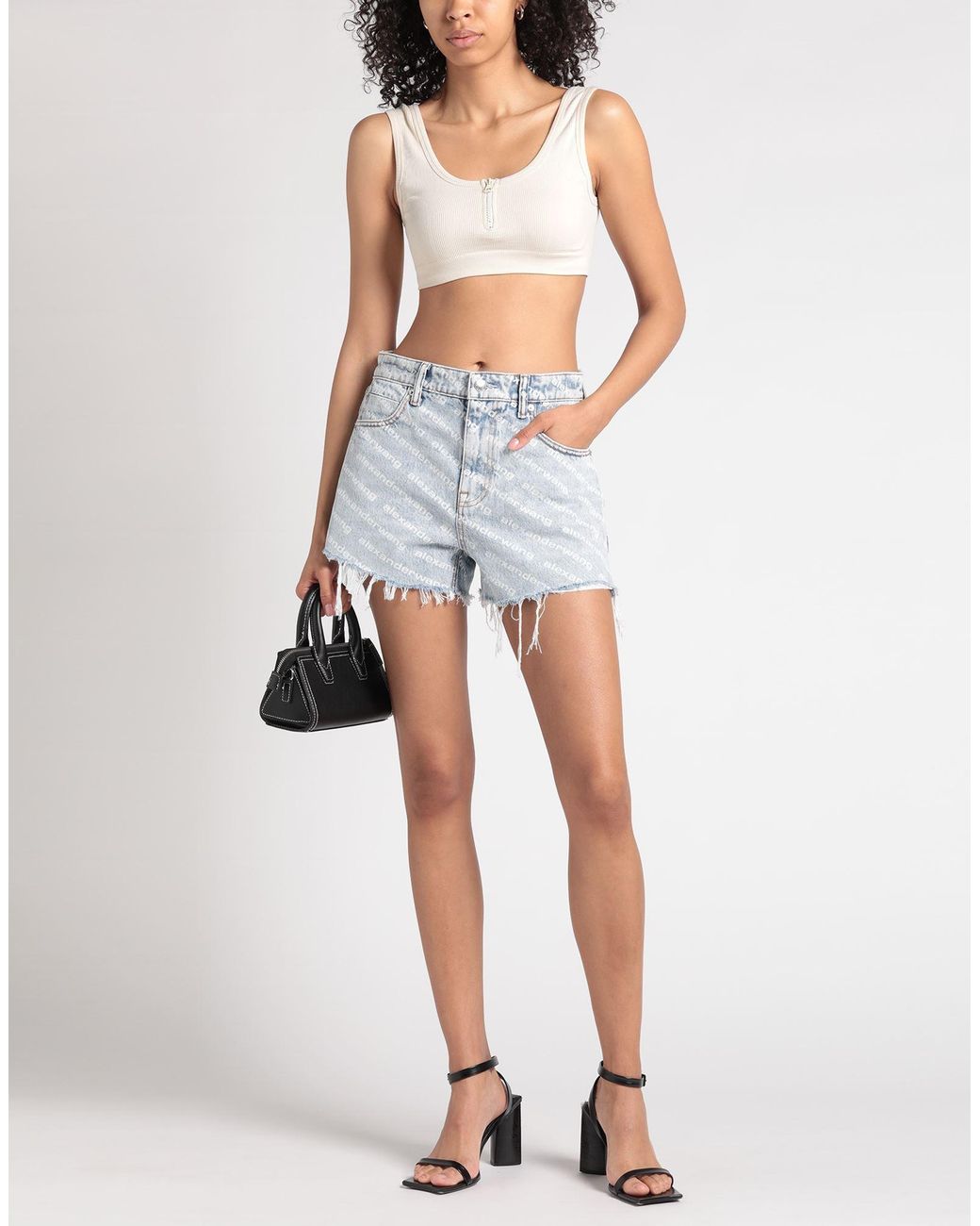 Alexander Wang Blue Denim Shorts