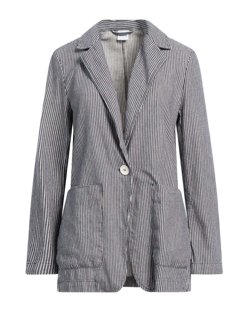 Aspesi Gray Blazer Cotton