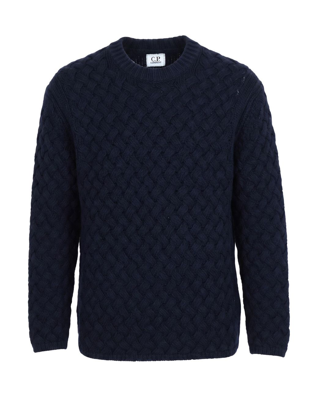 C P Company Blue Midnight Sweater Wool, Polyamide for men