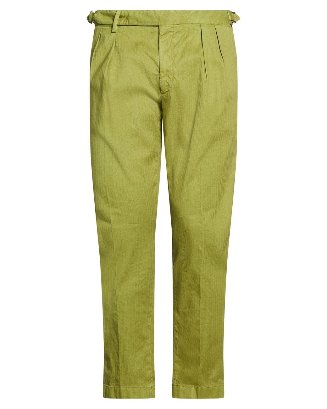 Boglioli Green Pants Linen, Cotton, Elastane for men