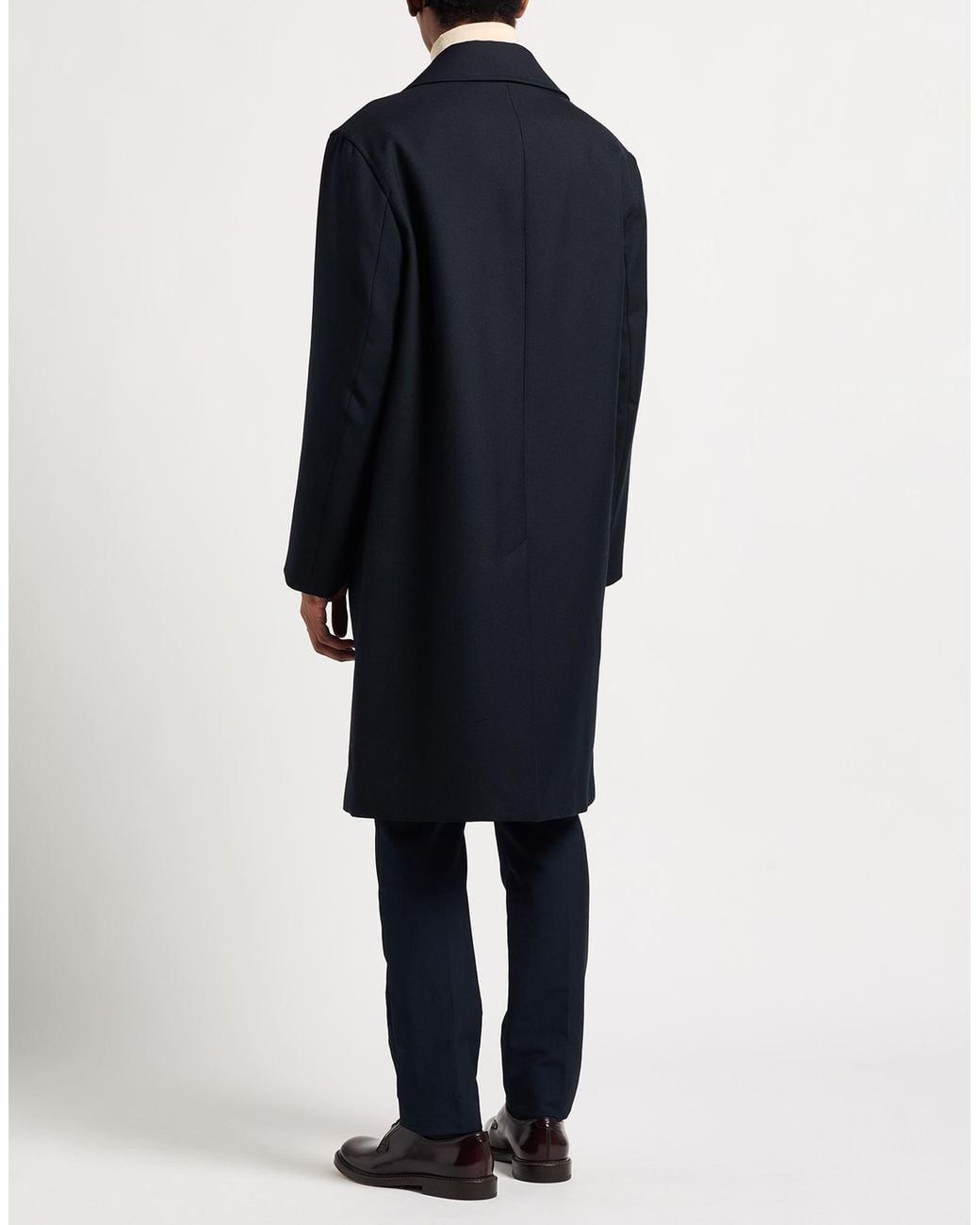 Sandro Black Coat Wool, Polyester for men