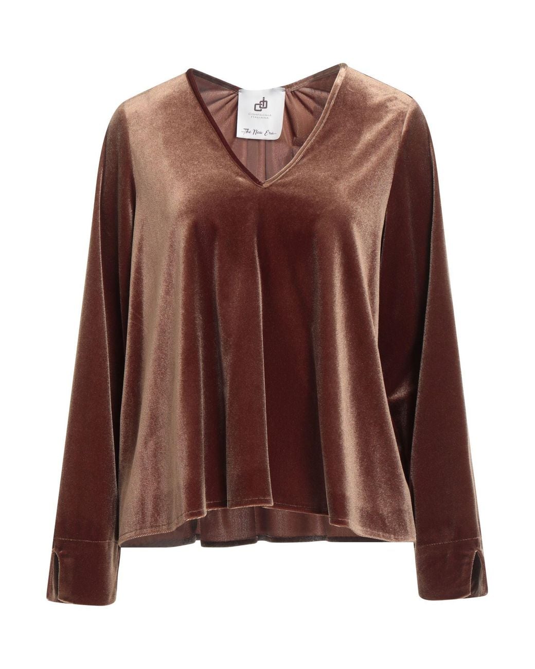 Compagnia Italiana Brown Top Polyester, Elastane