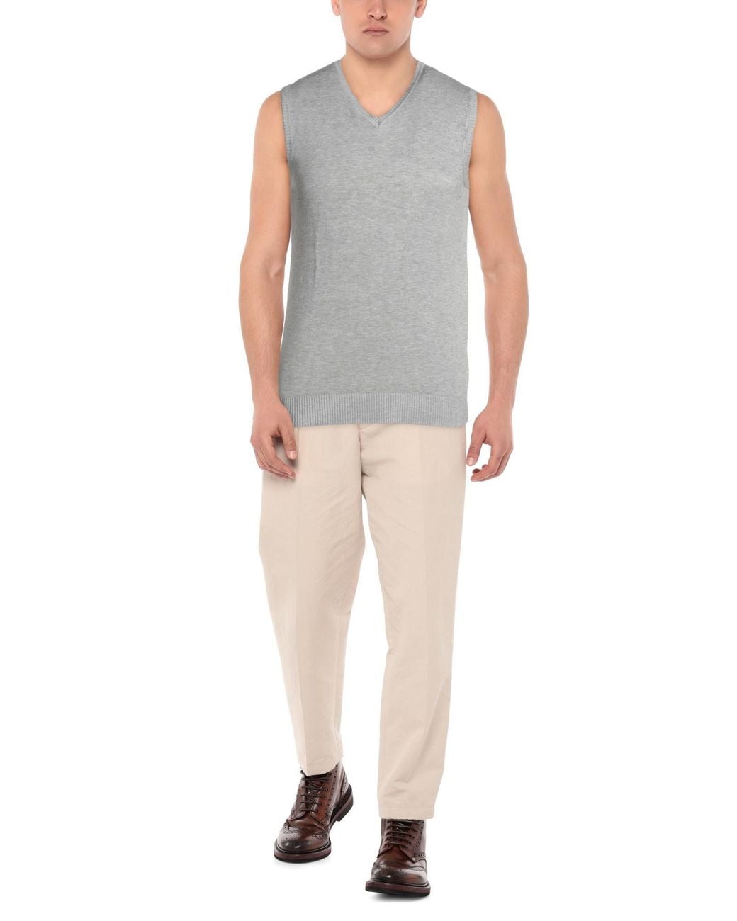 Alpha Studio Gray Sweater Viscose, Polyamide for men