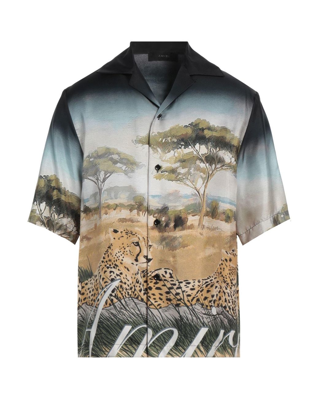 Amiri Gray Shirt Silk for men