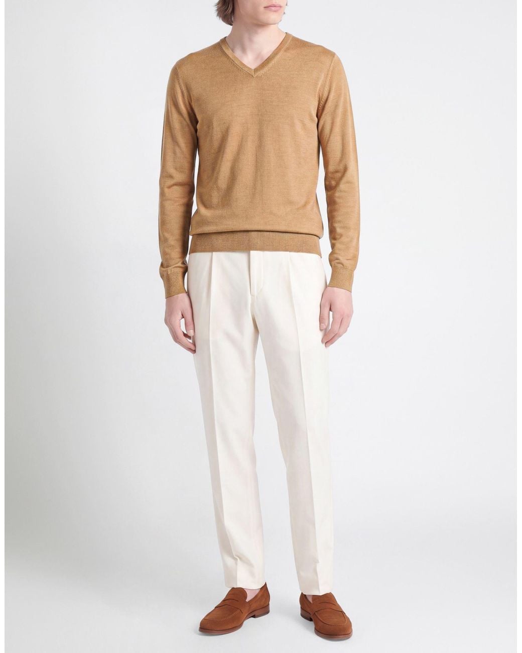 Pullover Aragona de hombre de color Natural