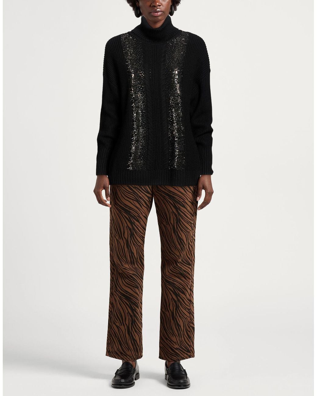 Max Mara Black Turtleneck Virgin Wool