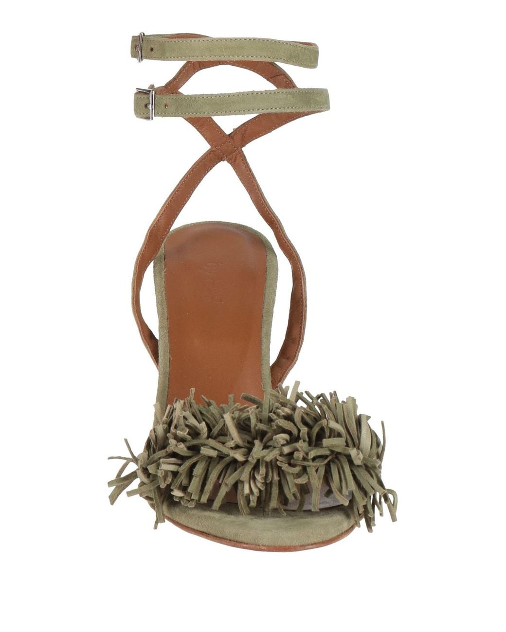 By Far Metallic Sandals Leather
