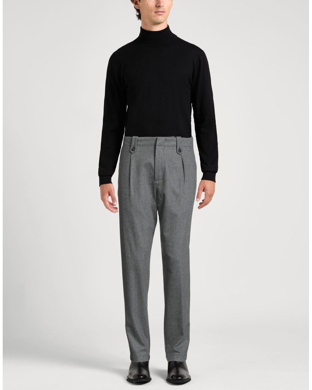 Eleventy Gray Pants Wool, Cashmere, Elastane for men