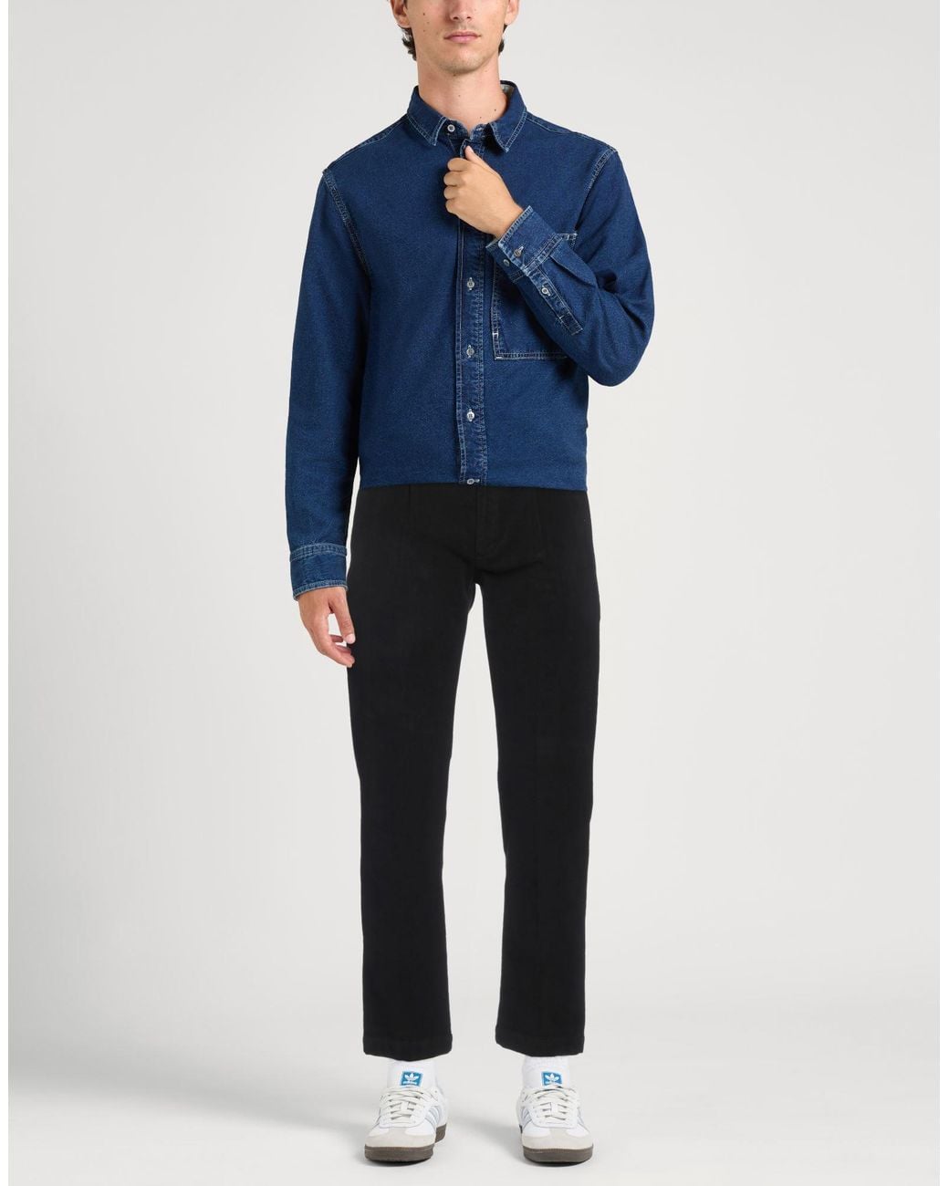 Messagerie Black Patrizio Piscaglia Pants Cotton, Elastane for men