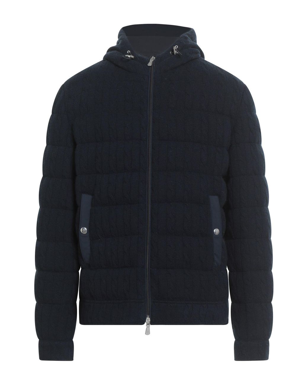 Eleventy Blue Midnight Puffer Wool, Cashmere, Polyamide, Goat Skin for men