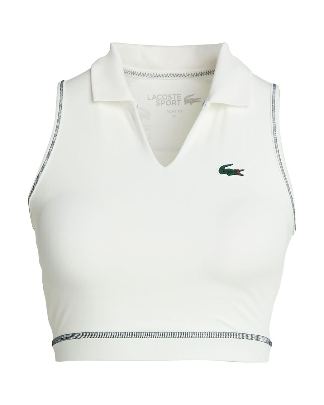 Lacoste White Top Polyester, Elastane