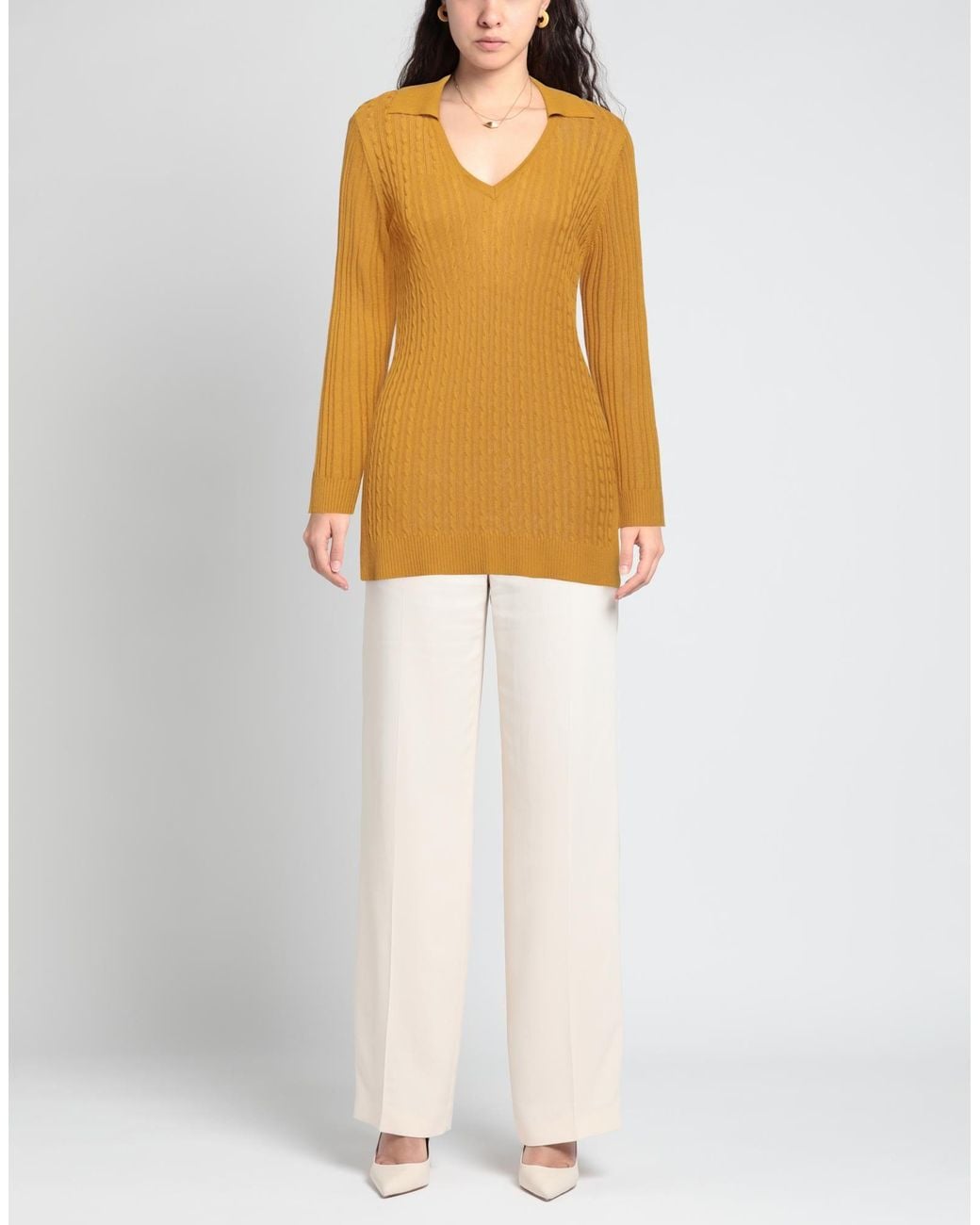 N.O.W. ANDREA ROSATI CASHMERE Yellow Jumper