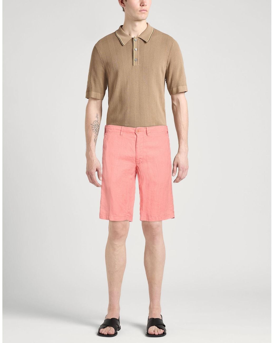 Corneliani Pink Shorts & Bermuda Shorts Linen for men