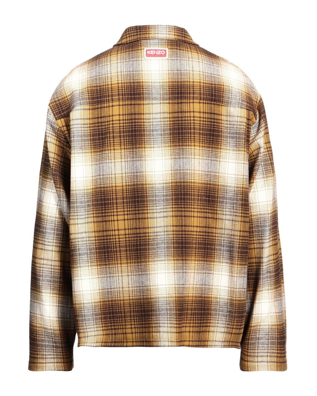 KENZO Brown Khaki Jacket Cotton for men