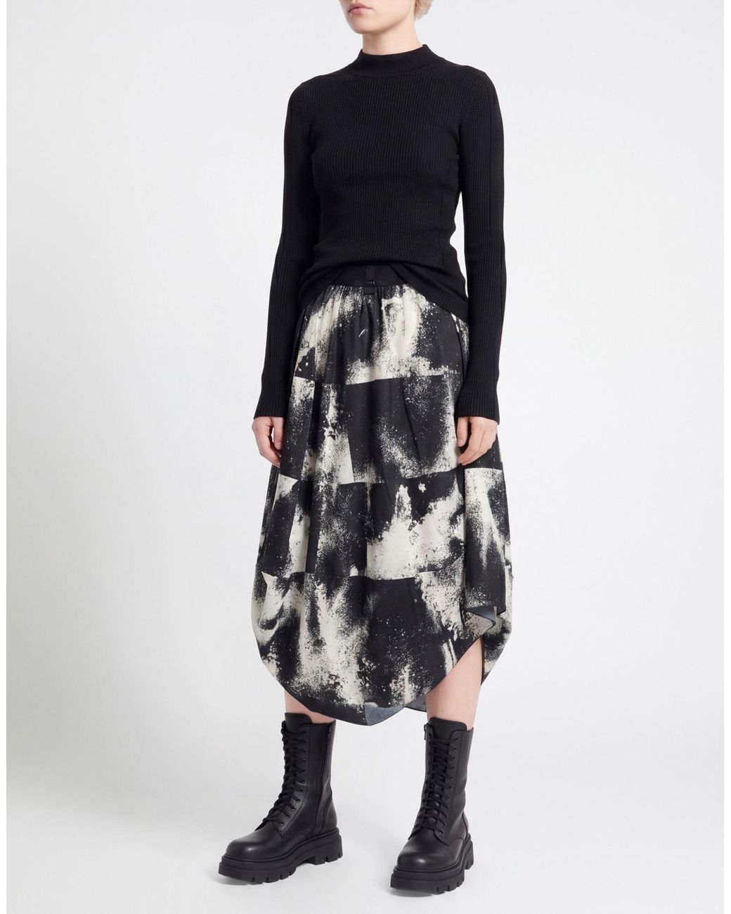 High Black Midi Skirts
