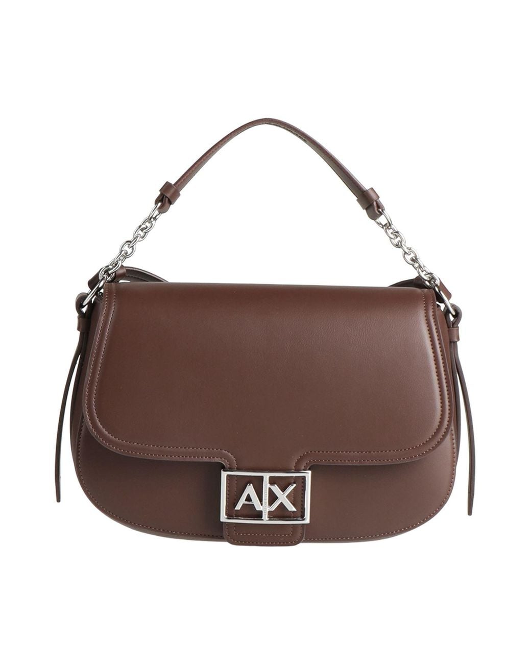 ARMANI EXCHANGE Brown Handbag Polyester, Polyurethane