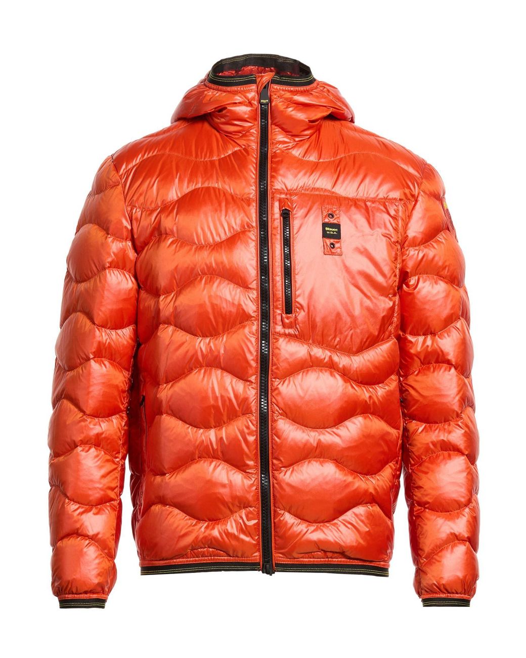 Blauer Orange Puffer for men