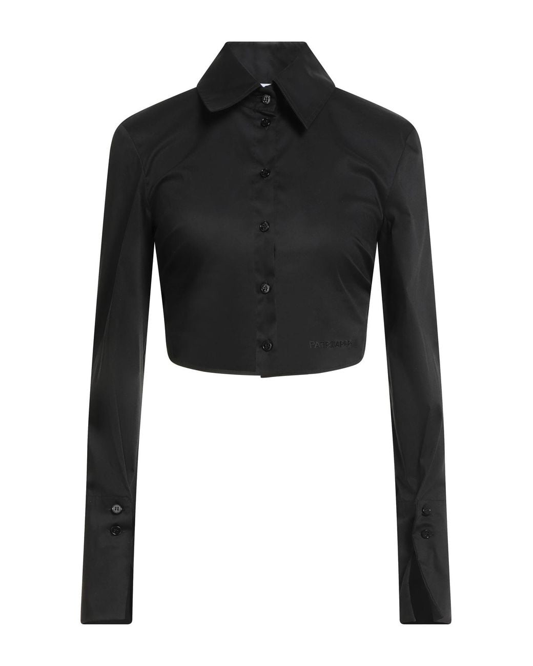 Patrizia Pepe Black Shirt Cotton, Polyamide, Elastane
