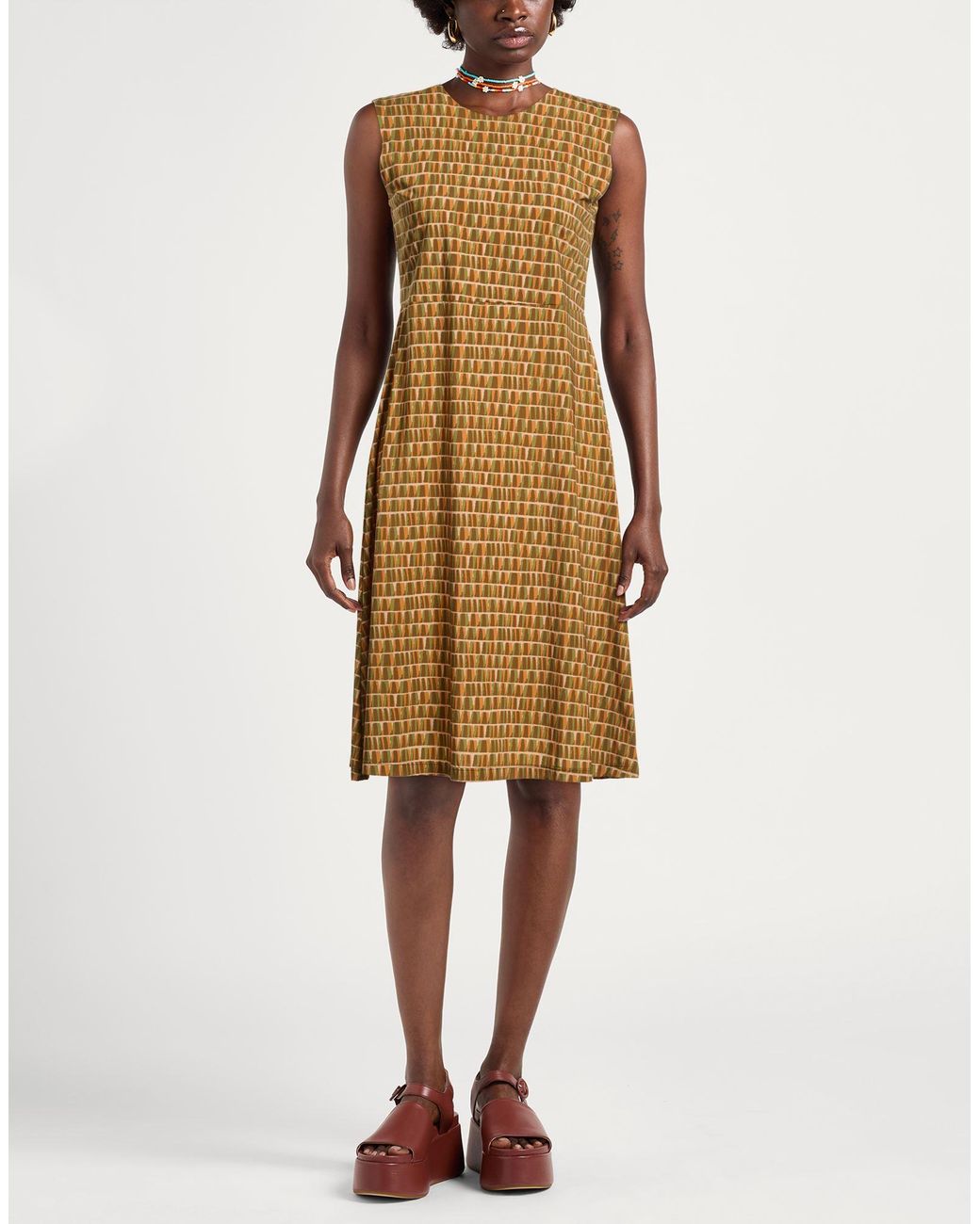Caliban Metallic Midi Dresses