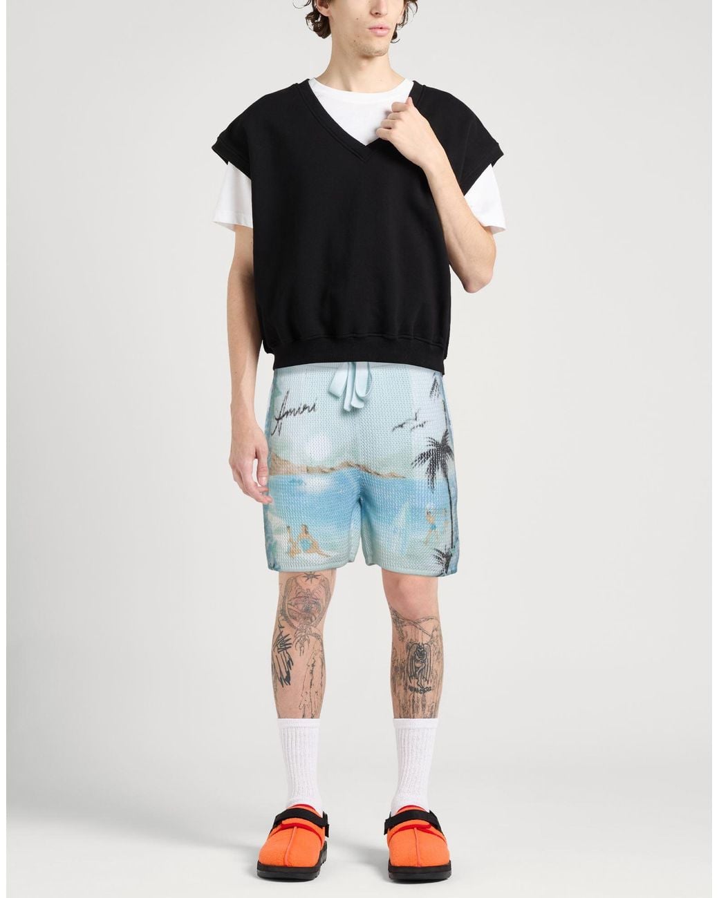 Amiri Blue Sky Shorts & Bermuda Shorts Cotton for men