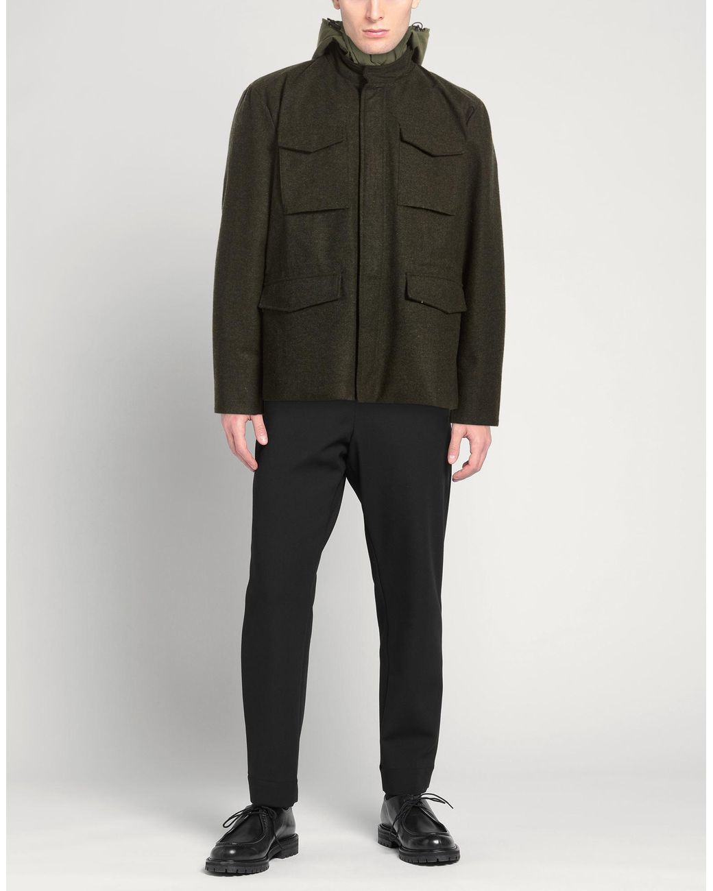 ADHOCONCEPT Green Coats for men