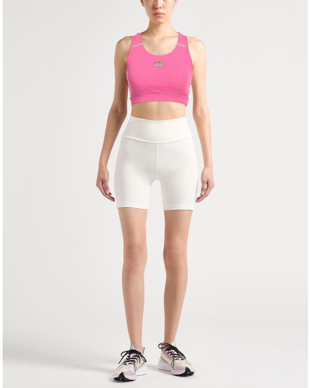 EA7 Pink Fuchsia Top Polyamide, Elastane