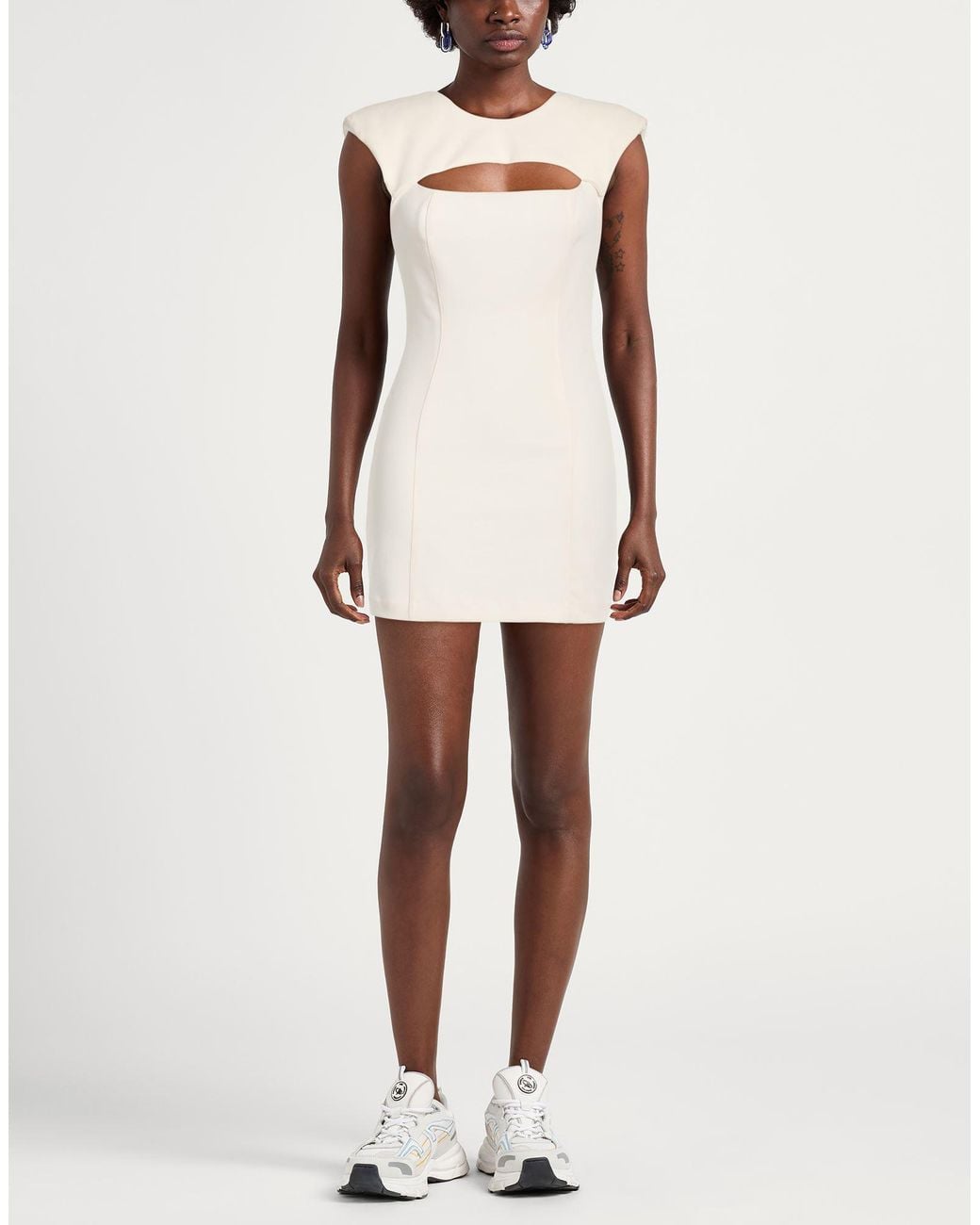 Aniye By Natural Cream Mini Dress Polyester, Elastane