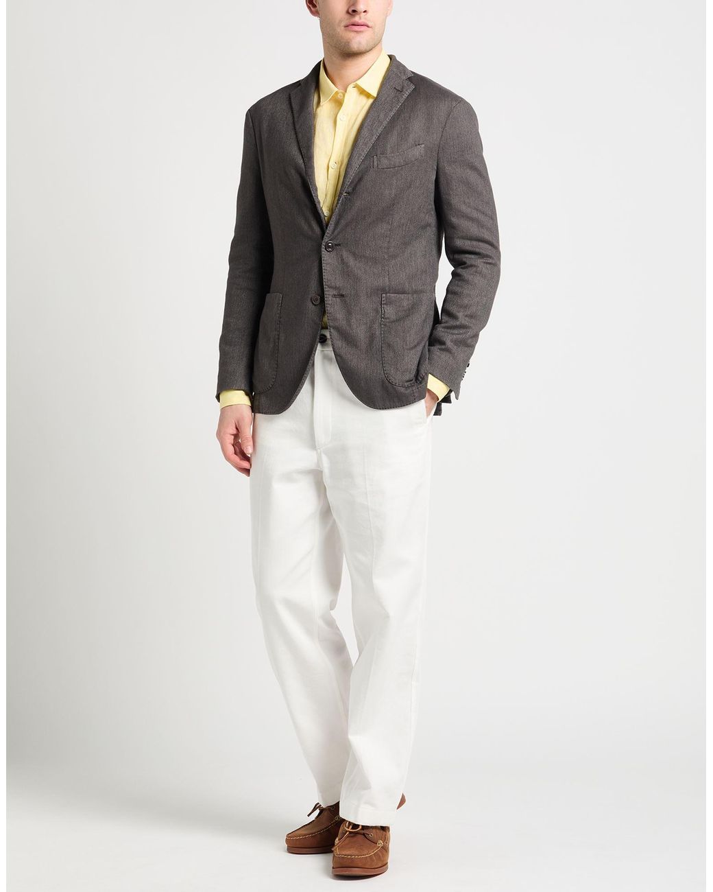 Boglioli Gray Blazer Cotton, Linen, Polyester, Elastane for men
