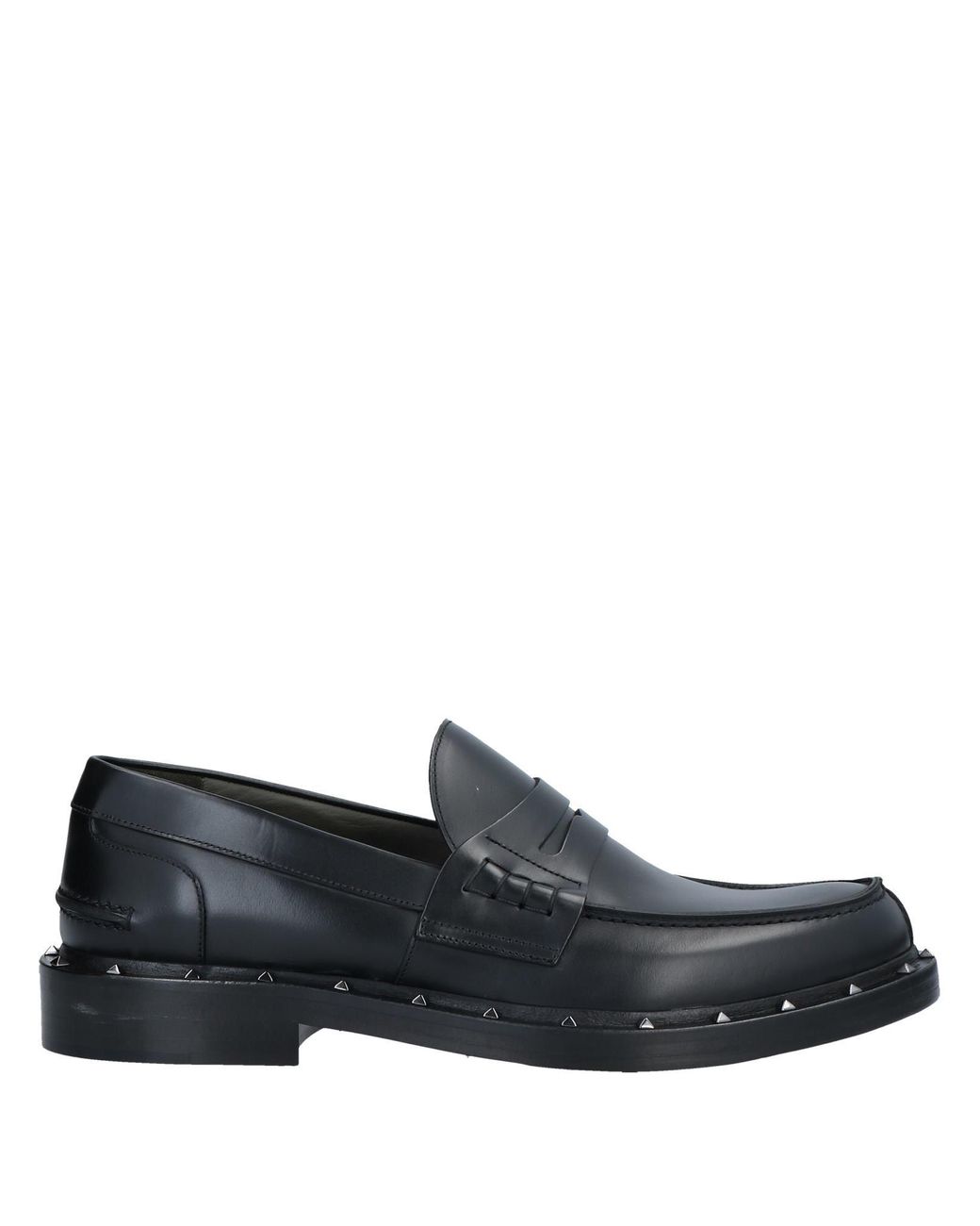Valentino Garavani Leather Loafer in Black for Men - Lyst