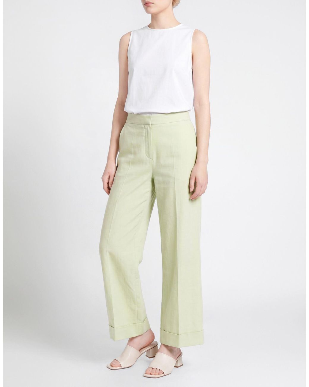 Windsor. Yellow Light Pants Cotton, Wool, Polyamide, Elastane