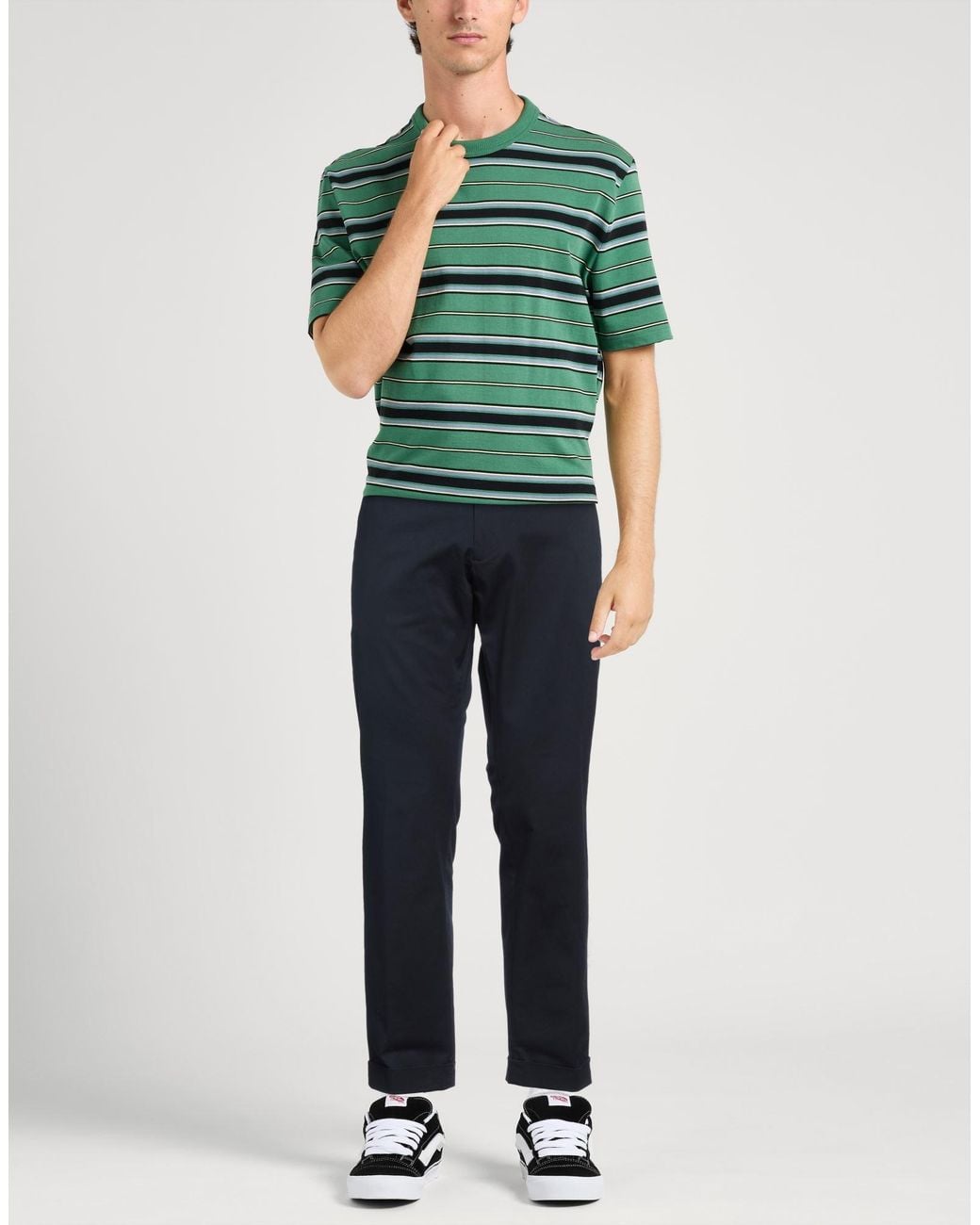 Messagerie Blue Pants Cotton, Elastane for men