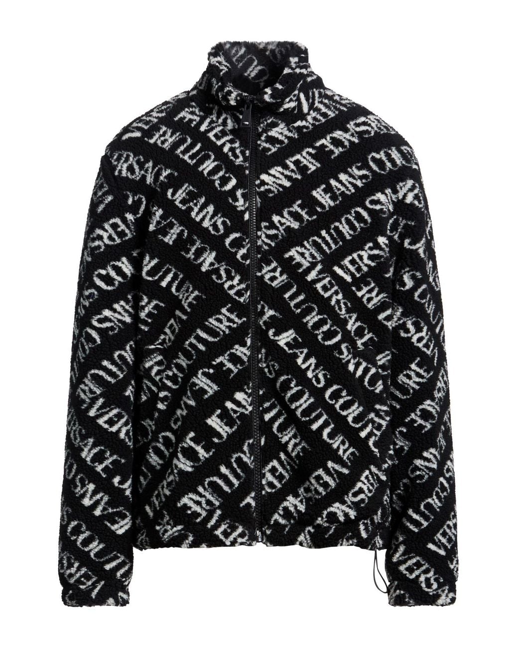 Versace Jeans Couture Black Jacket Polyester, Acrylic for men