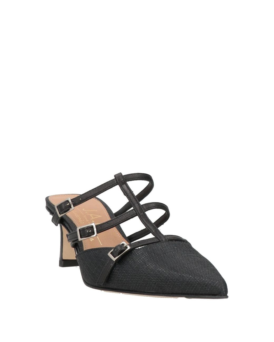 J.A.P. JOSE ANTONIO PEREIRA Black Mules & Clogs