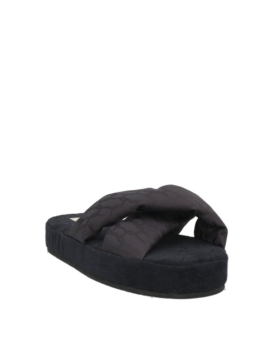 Agnona Black Sandals Textile Fibers