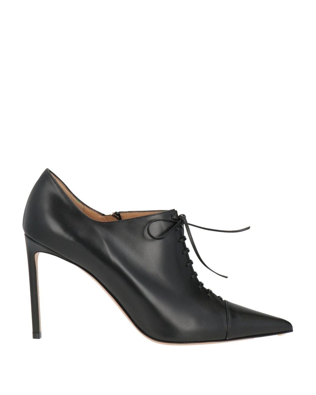 Francesco Russo Black Lace-Up Shoes Calfskin