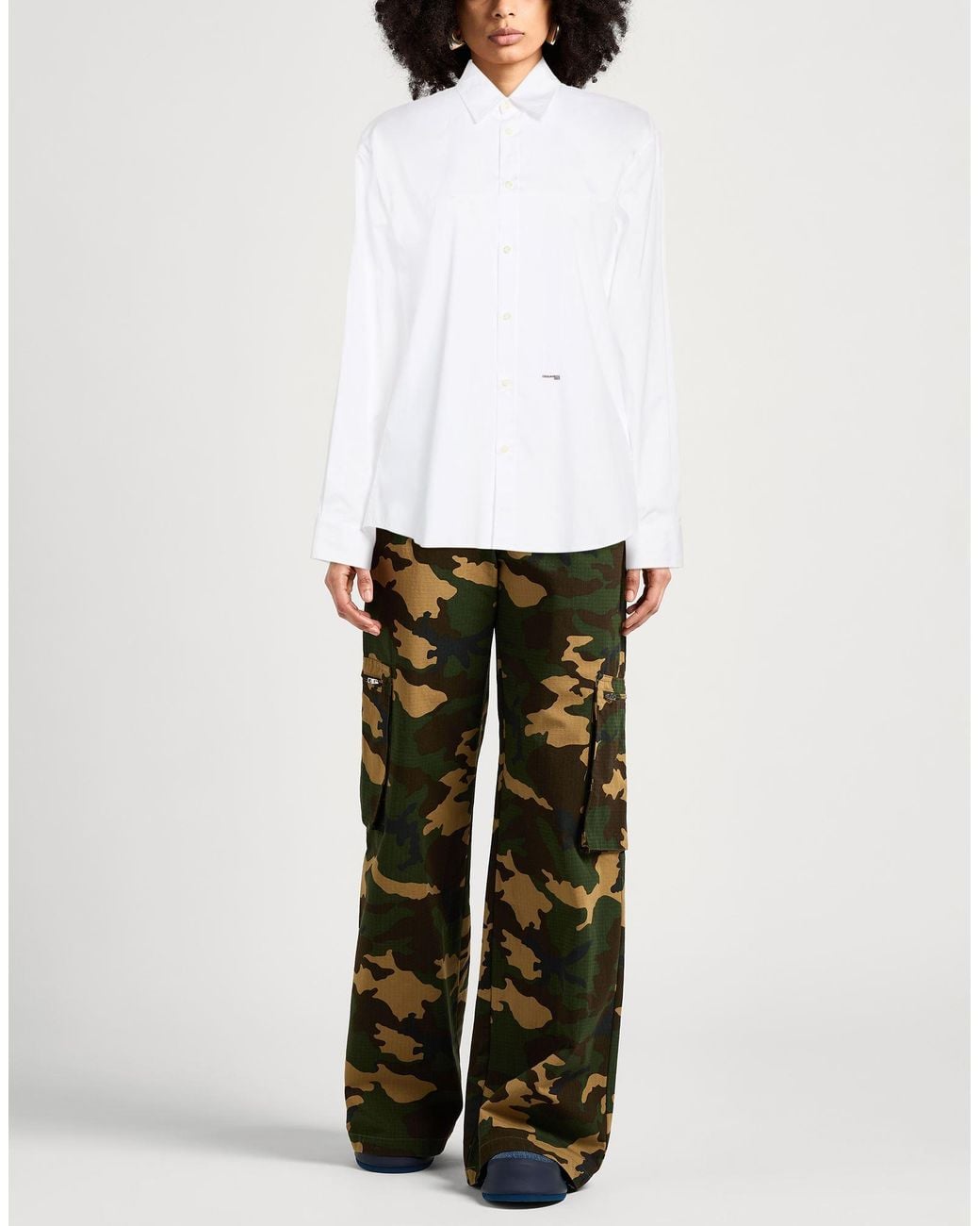DSquared² White Shirt Cotton, Elastane