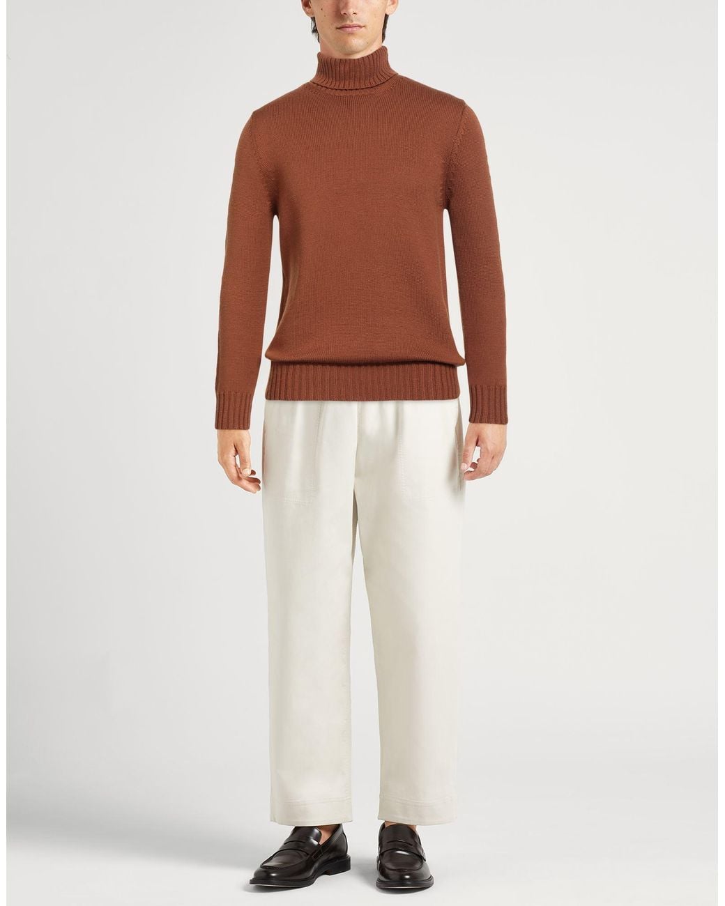 Alpha Studio Brown Turtleneck for men