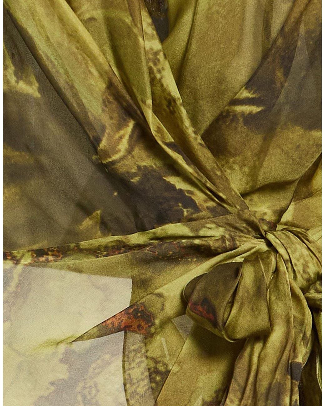 Alberta Ferretti Green Top Silk