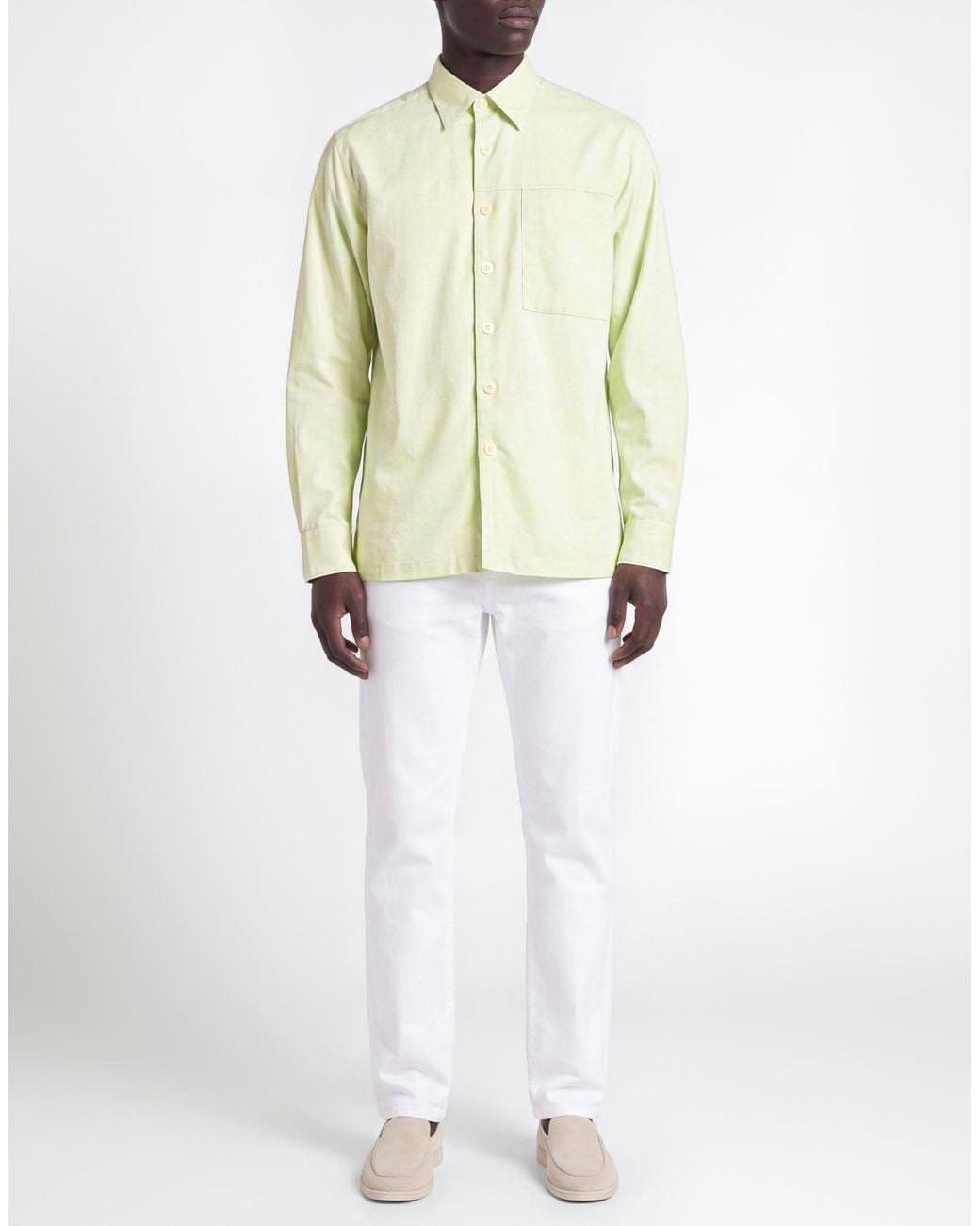 Costumein Yellow Shirt Virgin Wool for men